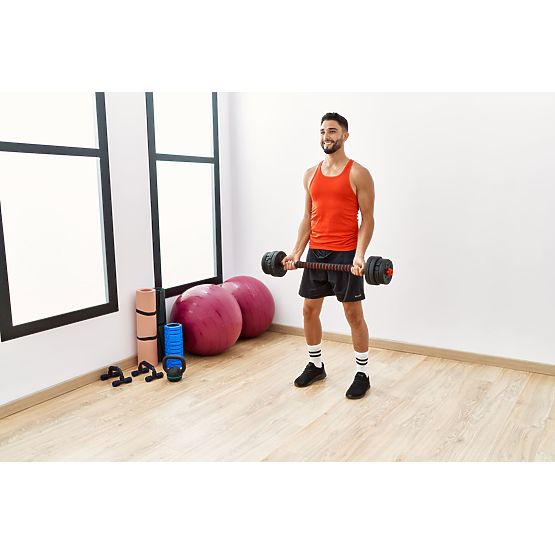 Haltères réglables 2 x 15kg ensemble d'haltères 30kg barre