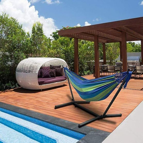 Hamac double 480143A BLEU