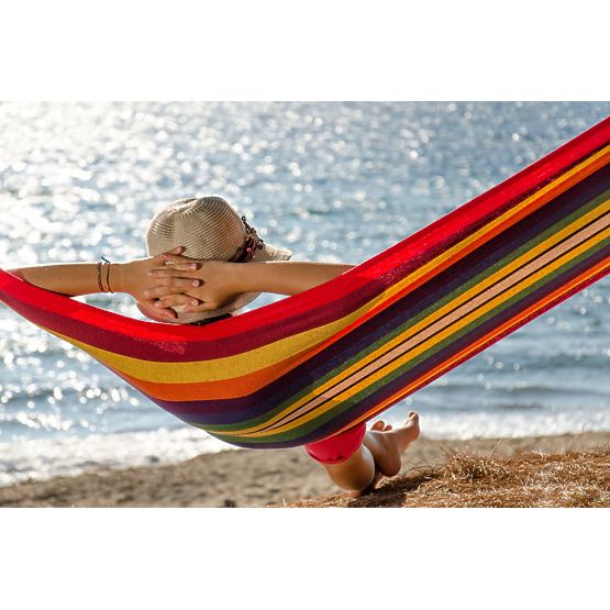 Hamac double avec barre de 80 cm 480145A YELLOW