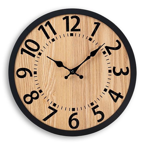 Horloge murale en bois style loft ABBAS 35 cm
