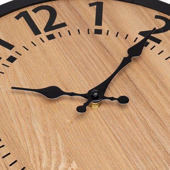 Horloge murale en bois style loft ABBAS 35 cm