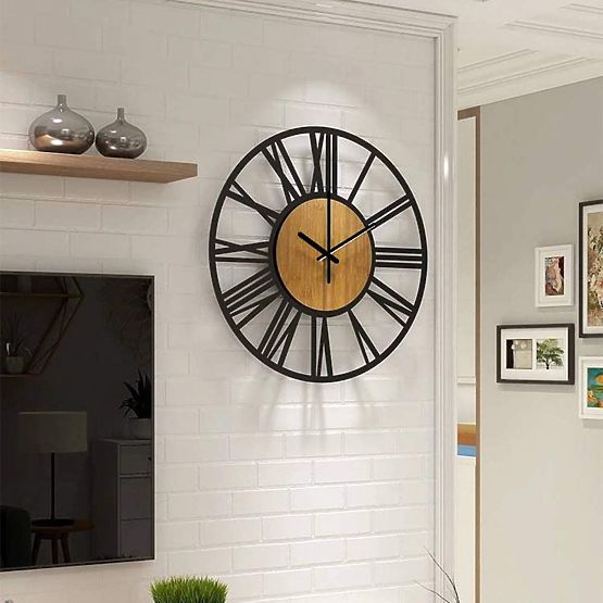 Horloge murale LOFT ROUND - 35 cm
