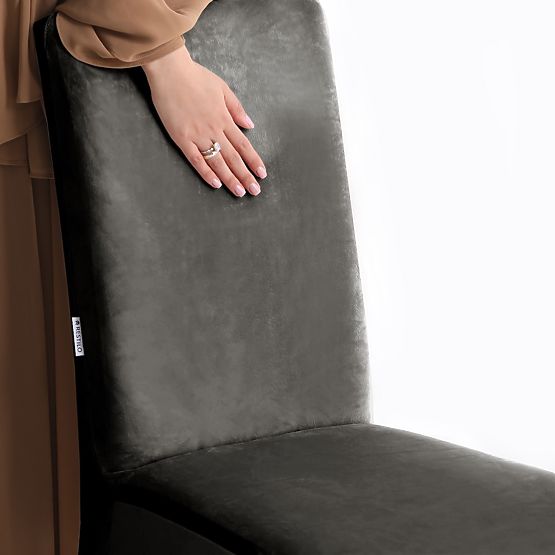 Housse de canapé RESTILO SENTO couleur acier style classique lisse