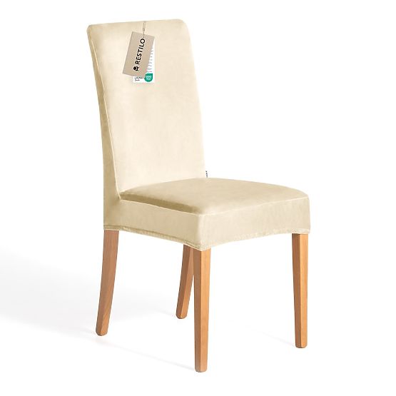 Housse de canapé RESTILO SENTO couleur beige clair style classique lisse