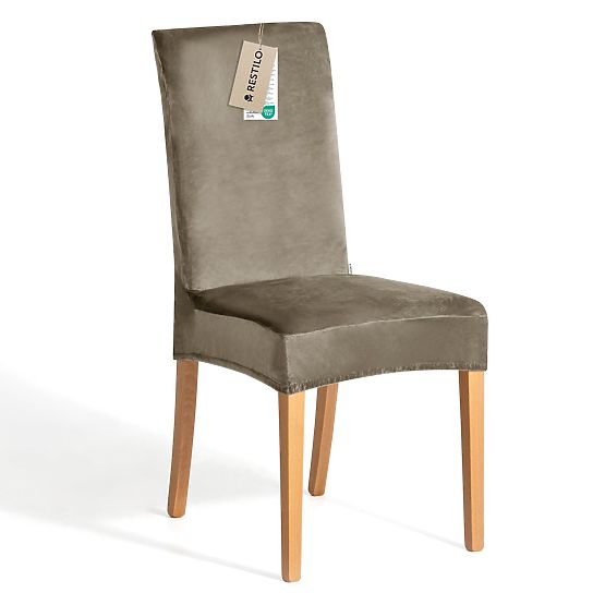 Housse de canapé RESTILO SENTO couleur beige style classique lisse