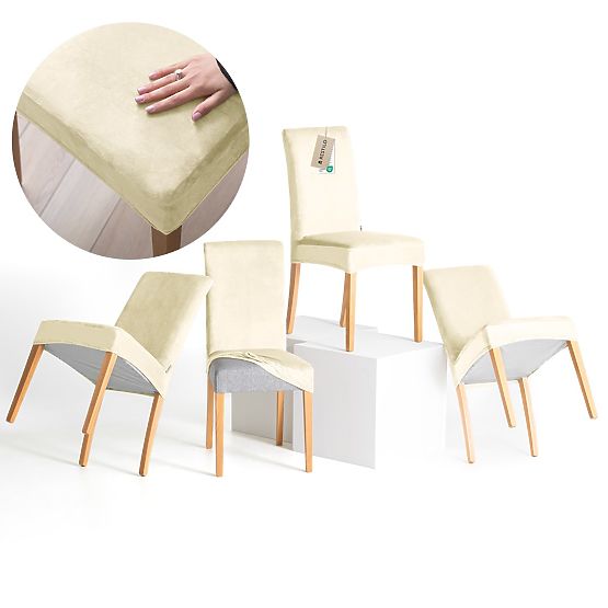 Housse de canapé RESTILO SENTO couleur crème style classique lisse