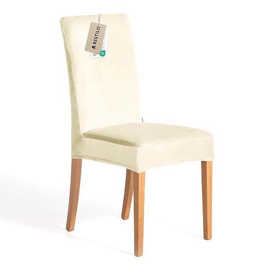 Housse de canapé RESTILO SENTO couleur crème style classique lisse