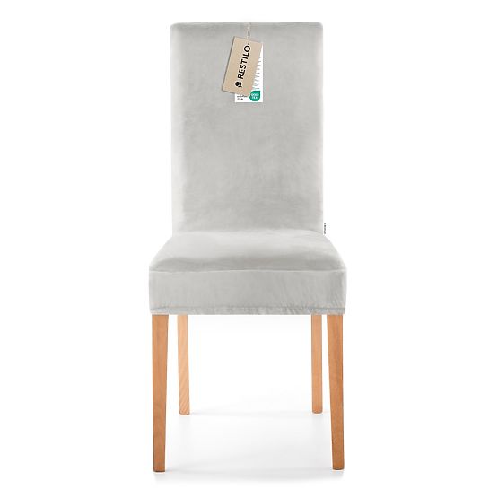 Housse de canapé RESTILO SENTO couleur gris lisse style classique