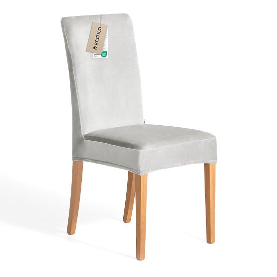 Housse de canapé RESTILO SENTO couleur gris lisse style classique