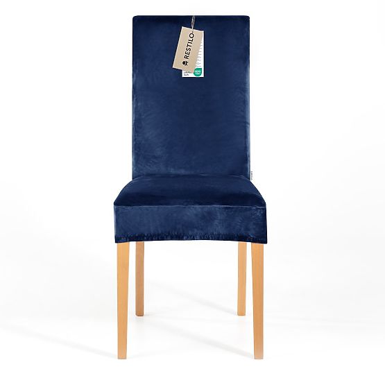 Housse de canapé RESTILO SENTO couleur indigo style classique lisse
