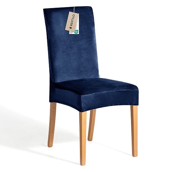 Housse de canapé RESTILO SENTO couleur indigo style classique lisse