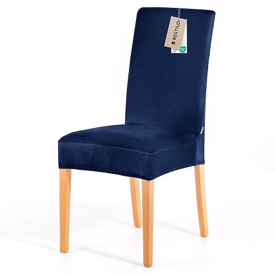 Housse de canapé RESTILO SENTO couleur indigo style classique lisse
