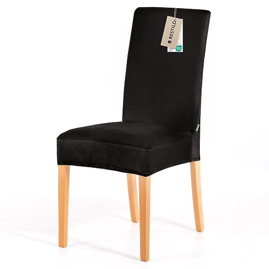 Housse de canapé RESTILO SENTO couleur noire style classique lisse