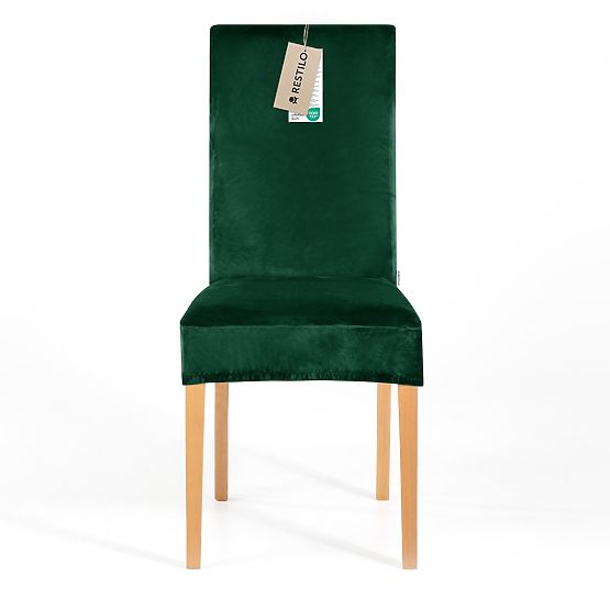 Housse de canapé RESTILO SENTO couleur vert bouteille style classique lisse