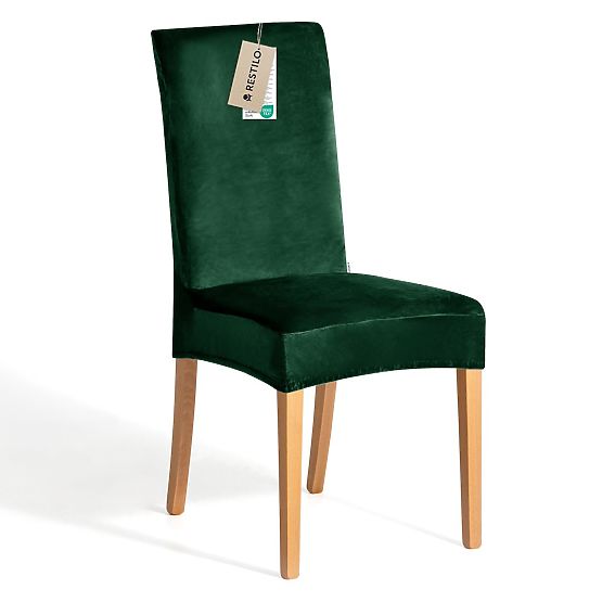 Housse de canapé RESTILO SENTO couleur vert bouteille style classique lisse