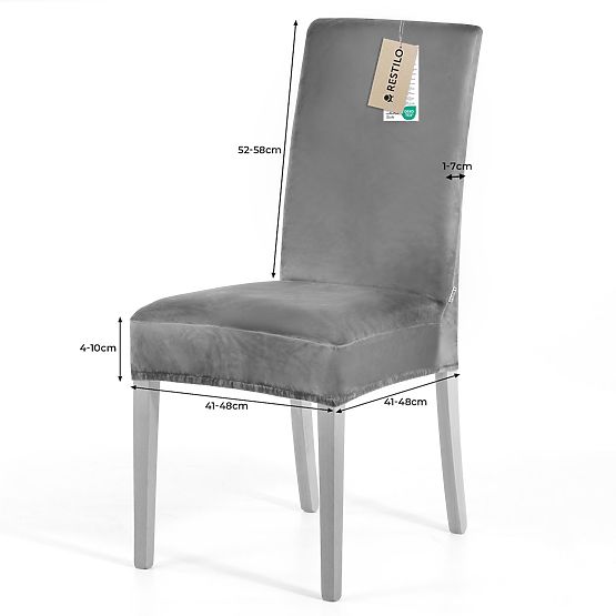 Housse de canapé RESTILO SENTO noire lisse style classique