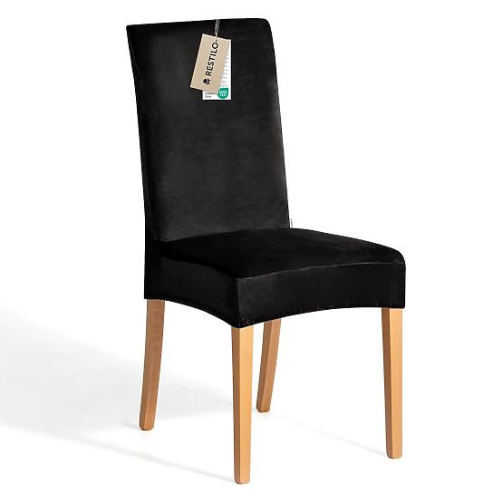 Housse de canapé RESTILO SENTO noire lisse style classique