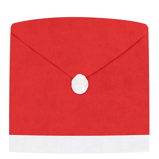 Housse de chaise en forme de bonnet de Père Noël 6 pcs