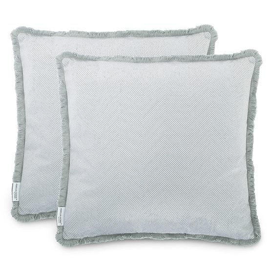 Housse de coussin décorative CLEAR grise avec imprimé boho velours 45x45 ameliahome