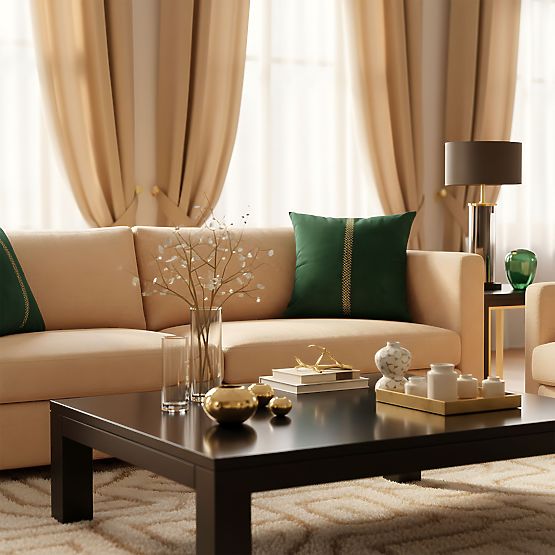 Housse de coussin - vert