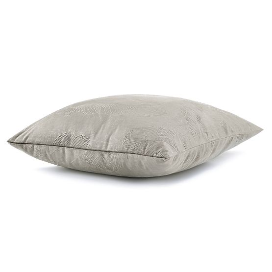 Housse décorative pour coussin PEACOCK couleur cappuccino avec motif animal embossé style glamour