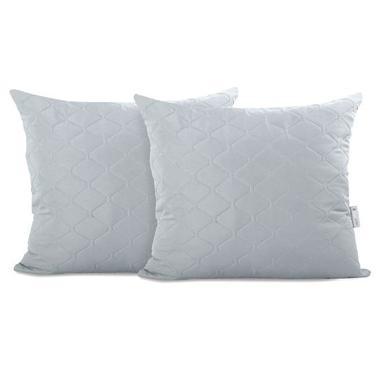 Housse décorative pour coussin RESTILO AXEL gris style classique en microfibre 50x60
