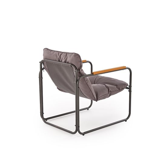 HUDSON, ensemble de jardin (canapé, 2x fauteuil, table), gris / marron (1p=1set)