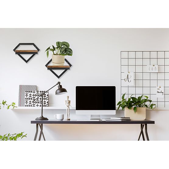 Jardinière murale en métal noire Doron Rustic loft