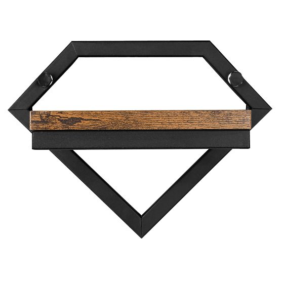 Jardinière murale en métal noire Doron Rustic loft