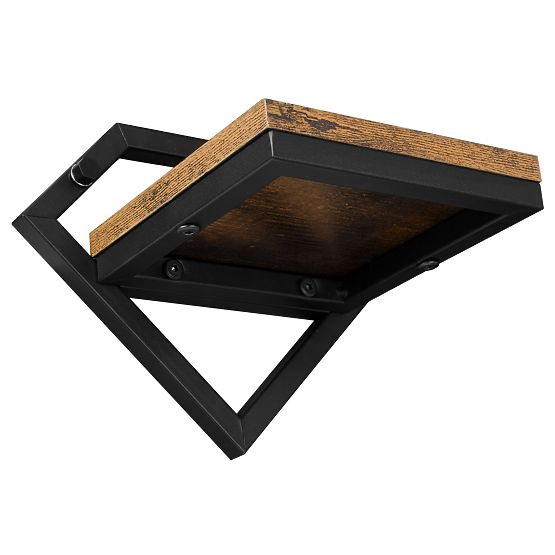 Jardinière murale en métal noire Doron Rustic loft