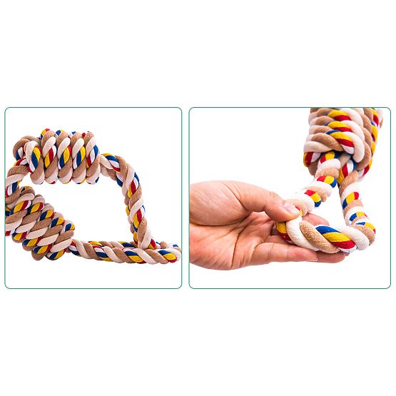 Jouet à tirer avec nœuds WALLY 60 cm