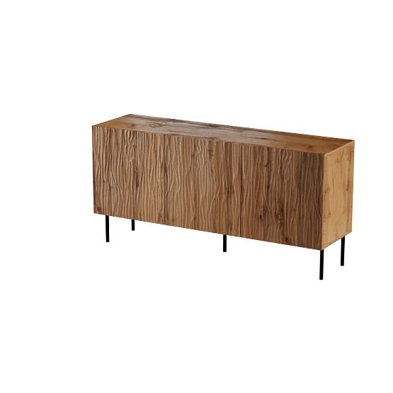 JUNGLE COMMODE 152 chêne wotan mat/noir mat