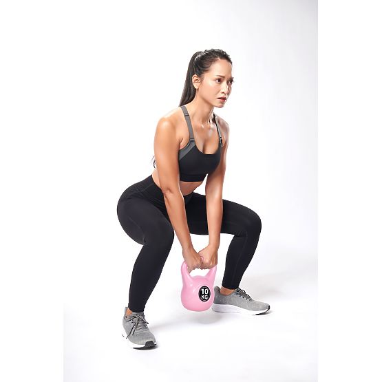 Kettlebell 10 kg pour l'exercice rose ModernHome