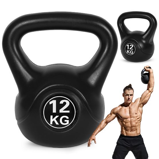 Kettlebell 12 kg pour l'exercice, boule, poids, charge, fitness ModernHome