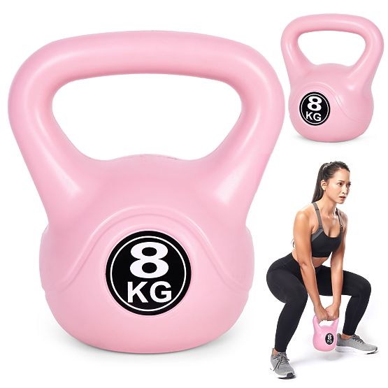Kettlebell 8 kg pour l'exercice rose ModernHome