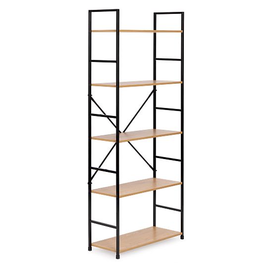 Large étagère moderne en bois LOFT avec 5 étagères