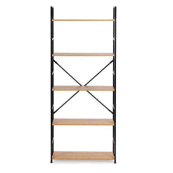 Large étagère moderne en bois LOFT avec 5 étagères