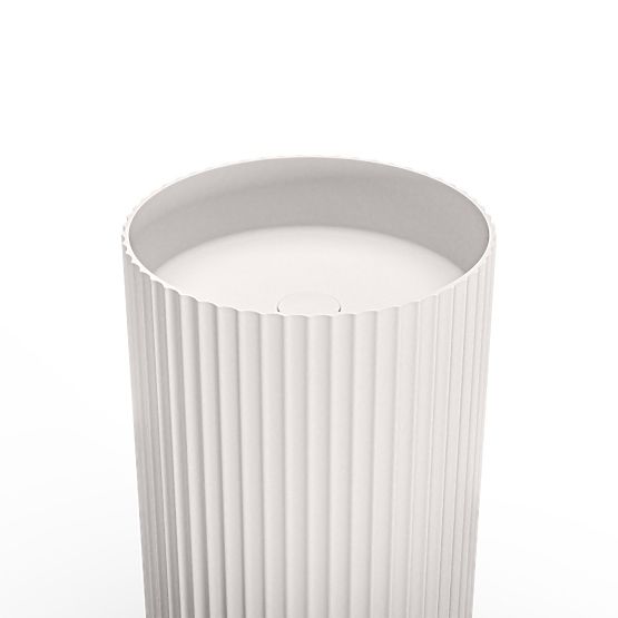 Lavabo autoportant Ciriola, composite, 45x90 cm, blanc, rainuré