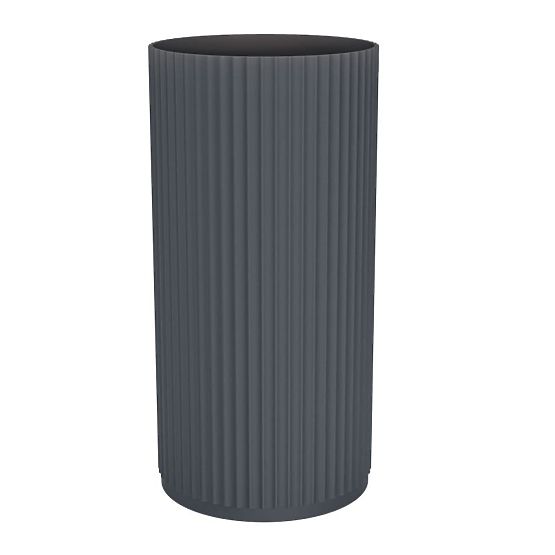 Lavabo autoportant Ciriola, composite, 45x90 cm, gris foncé, rainuré