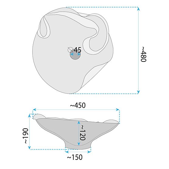 Lavabo de comptoir Rea HM-12 Handmade ART