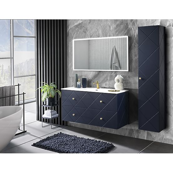 Lavabo de meuble à deux compartiments 120 cm