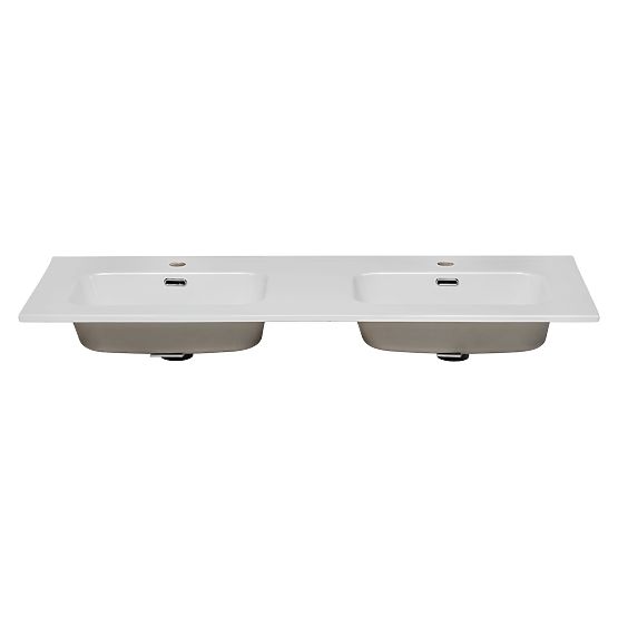Lavabo de meuble à deux compartiments 120 cm