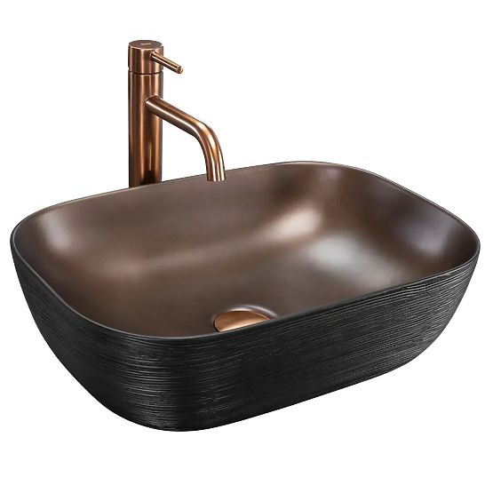 Lavabo de meuble Rea Belinda COPPER BRUSH / Noir