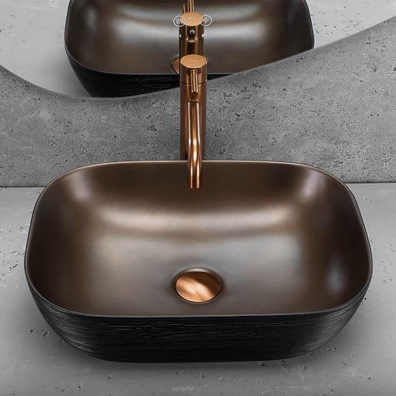Lavabo de meuble Rea Belinda COPPER BRUSH / Noir