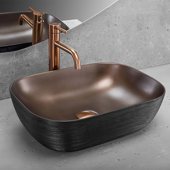 Lavabo de meuble Rea Belinda COPPER BRUSH / Noir