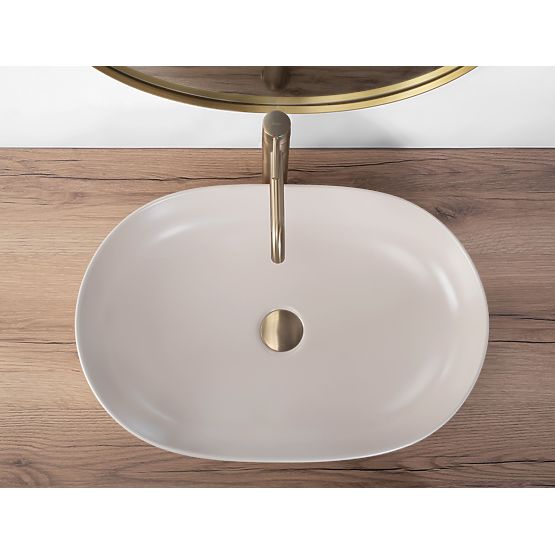 Lavabo de meuble Rea CLEO 61 BEIGE MAT