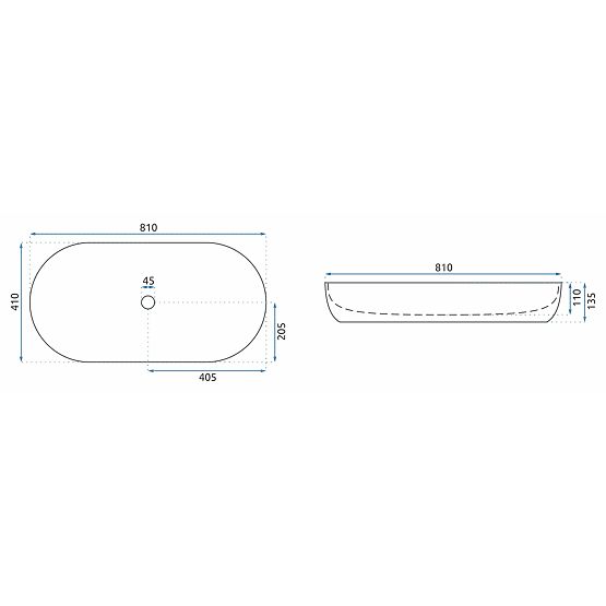 Lavabo de meuble REA CLEO 81 Blanc