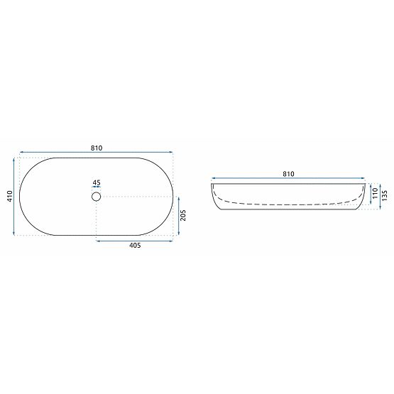 Lavabo de meuble REA CLEO 81 Marmo Shiny