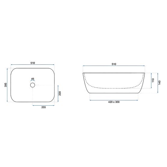 Lavabo de meuble Rea Freja Travertine Mat