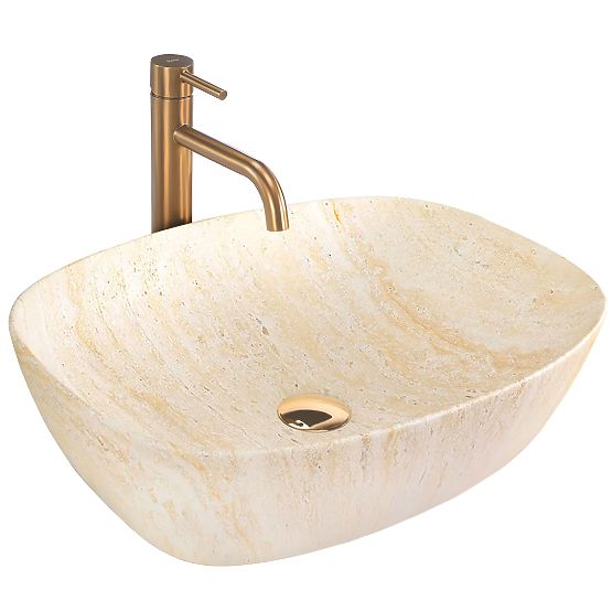 Lavabo de meuble Rea Freja Travertine Mat